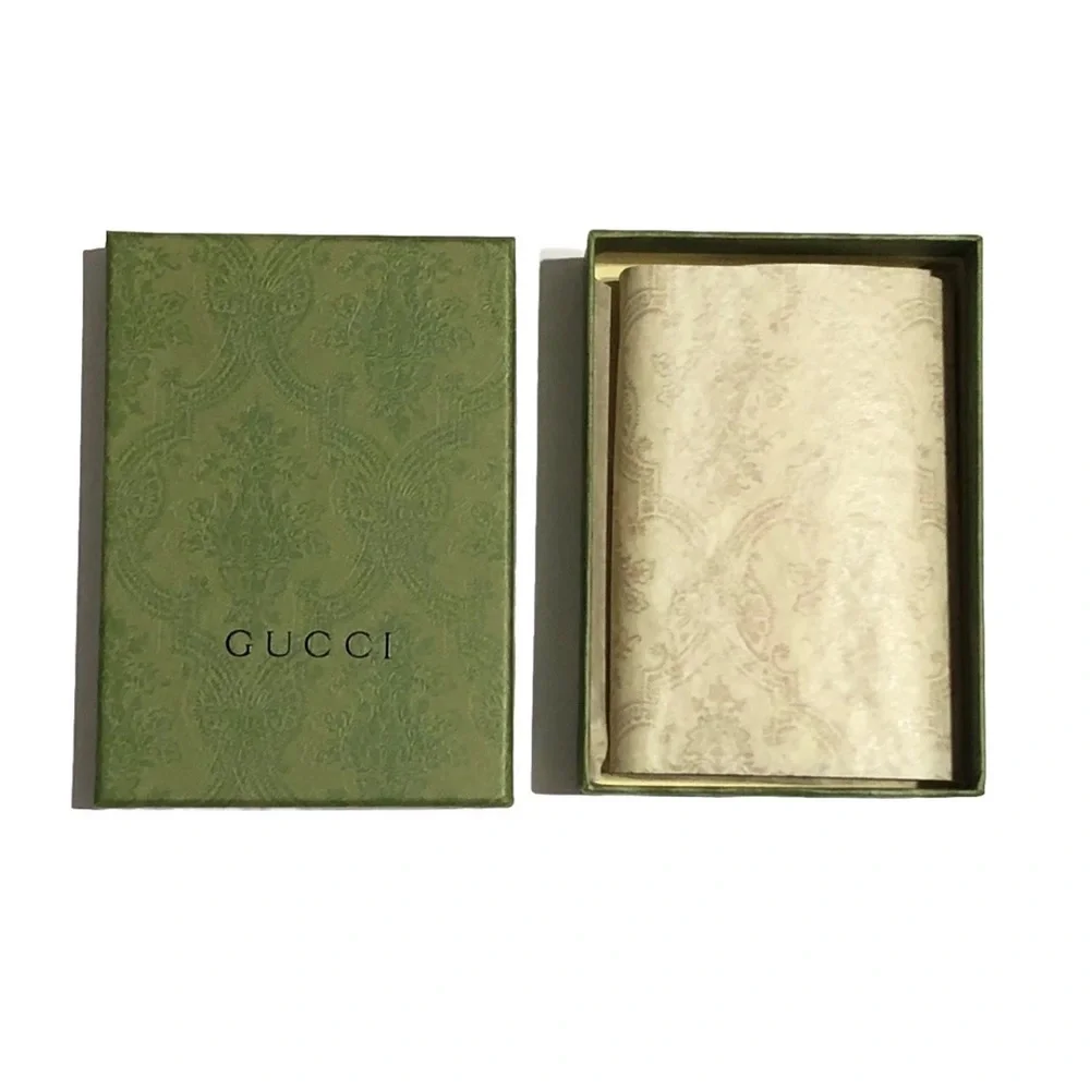 Gucci Gift Box 6”x4.5”x1.5” With Tissue Paper And Bag For Jewelry Wallet